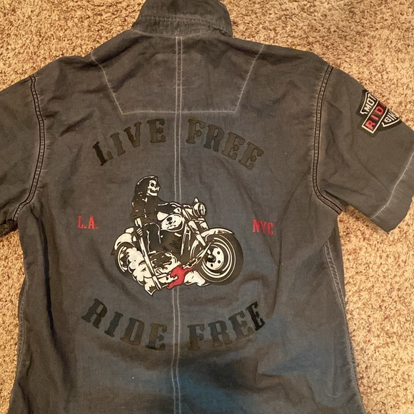 Tranquility Mayhem Slim fit button up men’s shirt - Picture 4 of 5